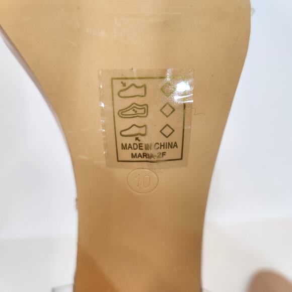 FASHION NOVA The Glass Slipper Clear Lucite Prom Party Wedding Womens 10 FLAWED - Picture 9 of 12